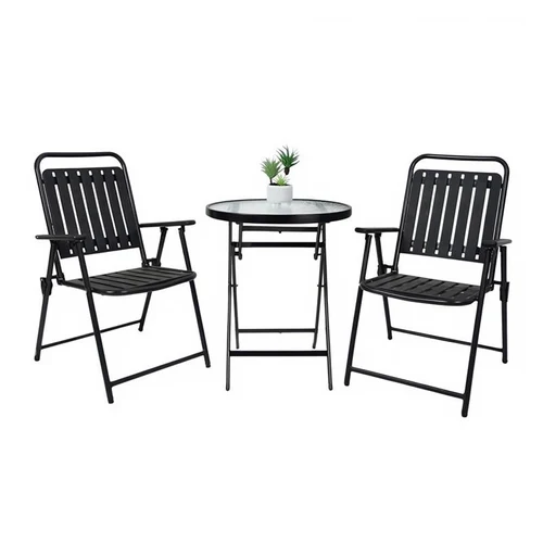 Set 2 scaune cu masa pt terasa Ø 60 cm